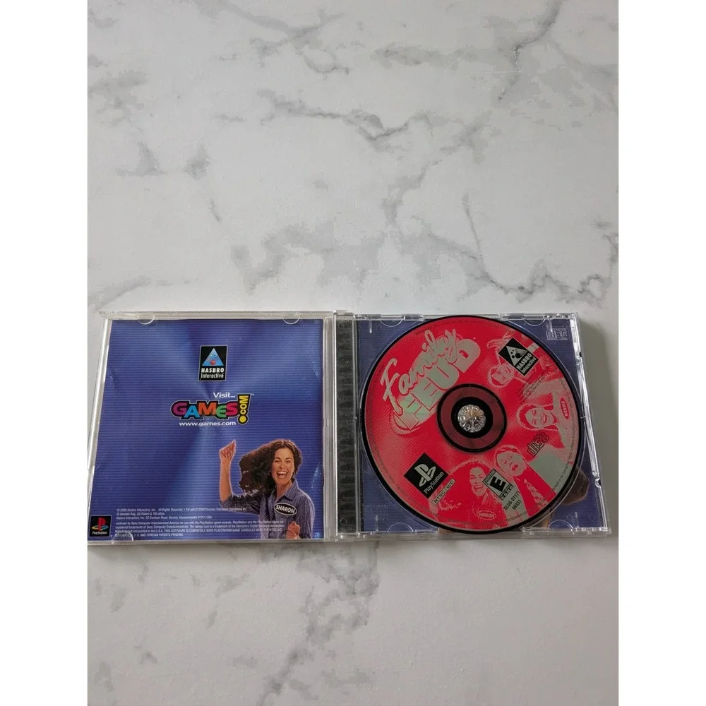 Family Feud PS1 Multiplayer E-Everyone 2000 Hasbro Interactive w/Manual